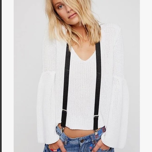 Free People Sweaters Free People Damsel Bell Flare Sleeve Knit Sweater M - Picture 7 of 13